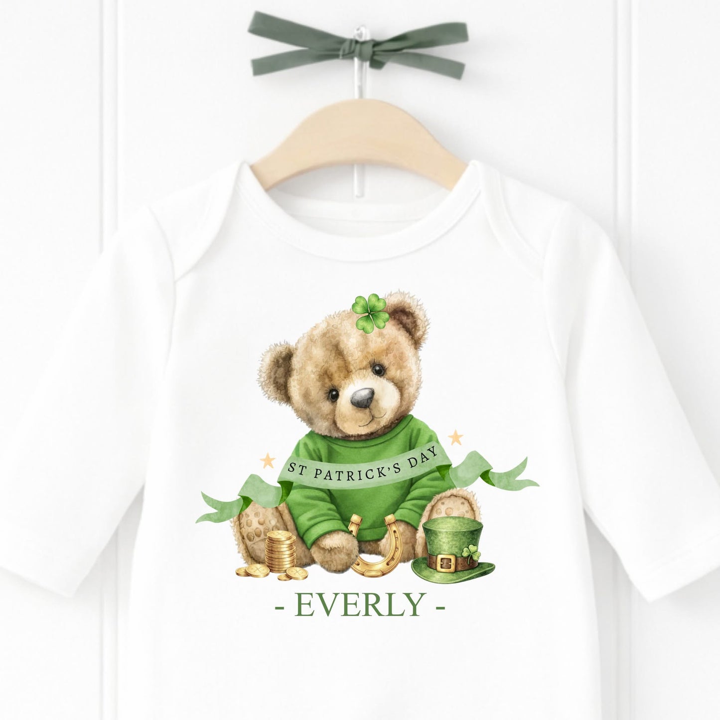 St Patricks Day Inspired Bears Rompers