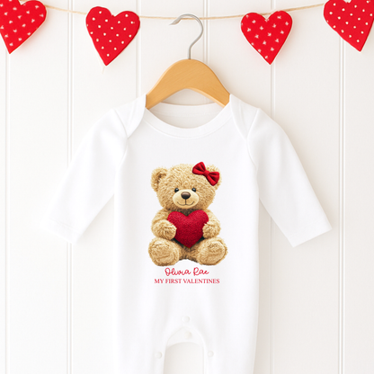 My First Valentines Baby Romper