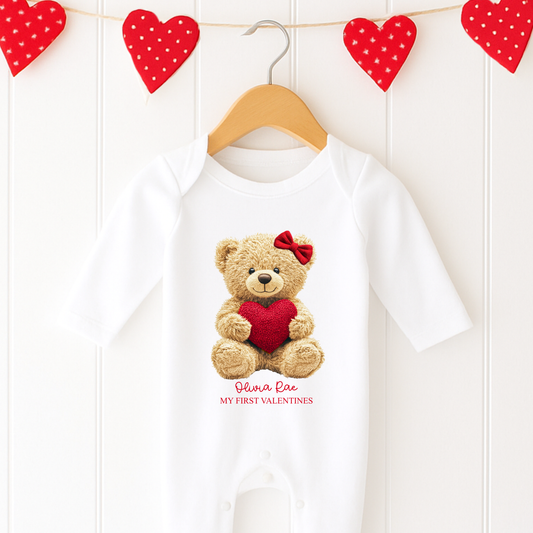 My First Valentines Baby Romper