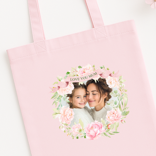 Love You Mum Blush Pink Tote Bag